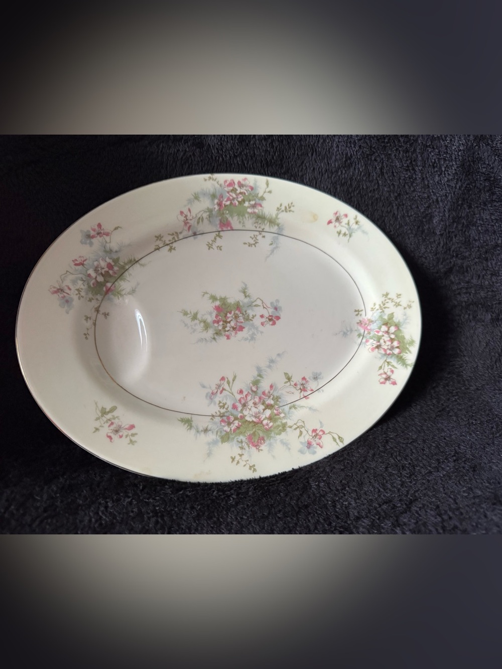 Theodore Haviland New York Apple Blossom 11" Oval Serving Platter